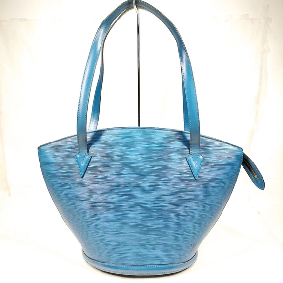 Louis Vuitton Blue Epi Saint Jacques Shoulder Bag W/ Long Strap (EUC)💙✨️ - Picture 1 of 7